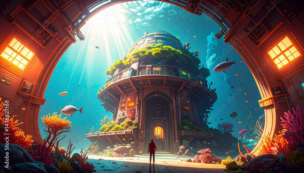 Obraz premium Explore the depths of the cosmic sea. 