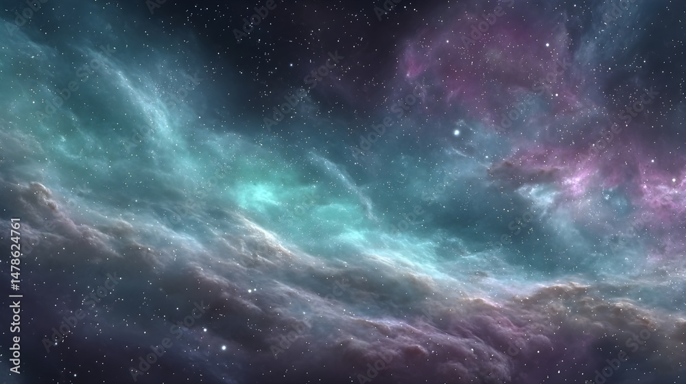 Fototapeta premium Vibrant galactic swirl in deep space