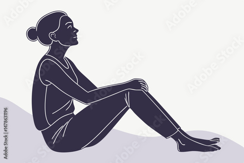 Lotus Pose Padmasana Yoga Asana Meditation Posture Illustration