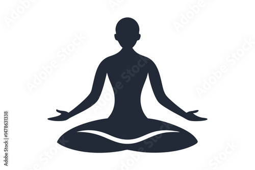 Lotus Pose Padmasana Yoga Asana Meditation Posture Illustration