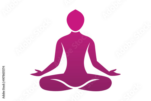 Lotus Pose Padmasana Yoga Asana Meditation Posture Illustration