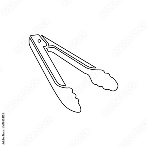 tongs line icon