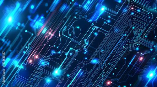 Wallpaper Mural Exploring technology trends digital space image composition futuristic environment circuit board patterns Torontodigital.ca