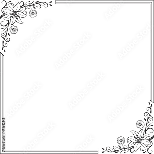 black and white frame