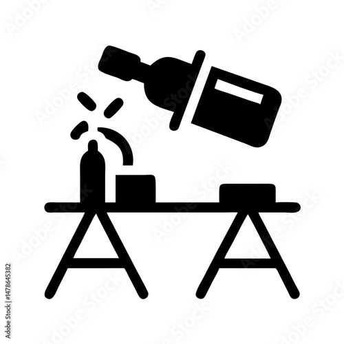 Telescope and Cup , Vector Illustration of Space Observation