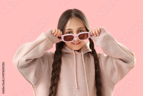 Stylish girl in sunglasses ...