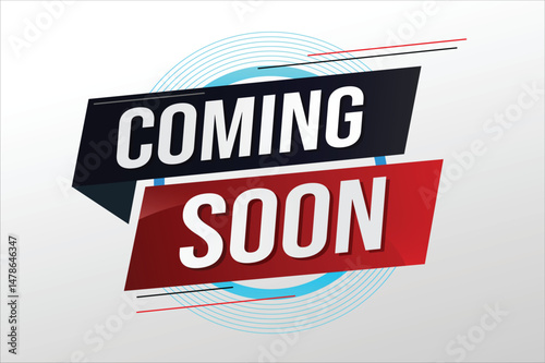 coming soon word concept vector illustration with lines 3d style for social media landing page, template, ui, web, mobile app, poster, banner, flyer, background, gift card, coupon, label, wallpaper 