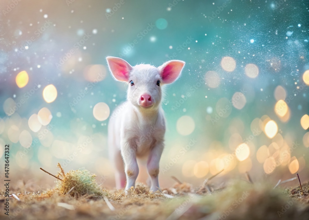 custom made wallpaper toronto digitalPlayful Electric Glitter Farmyard Animals Pattern Background - Minimalist Stock Photo