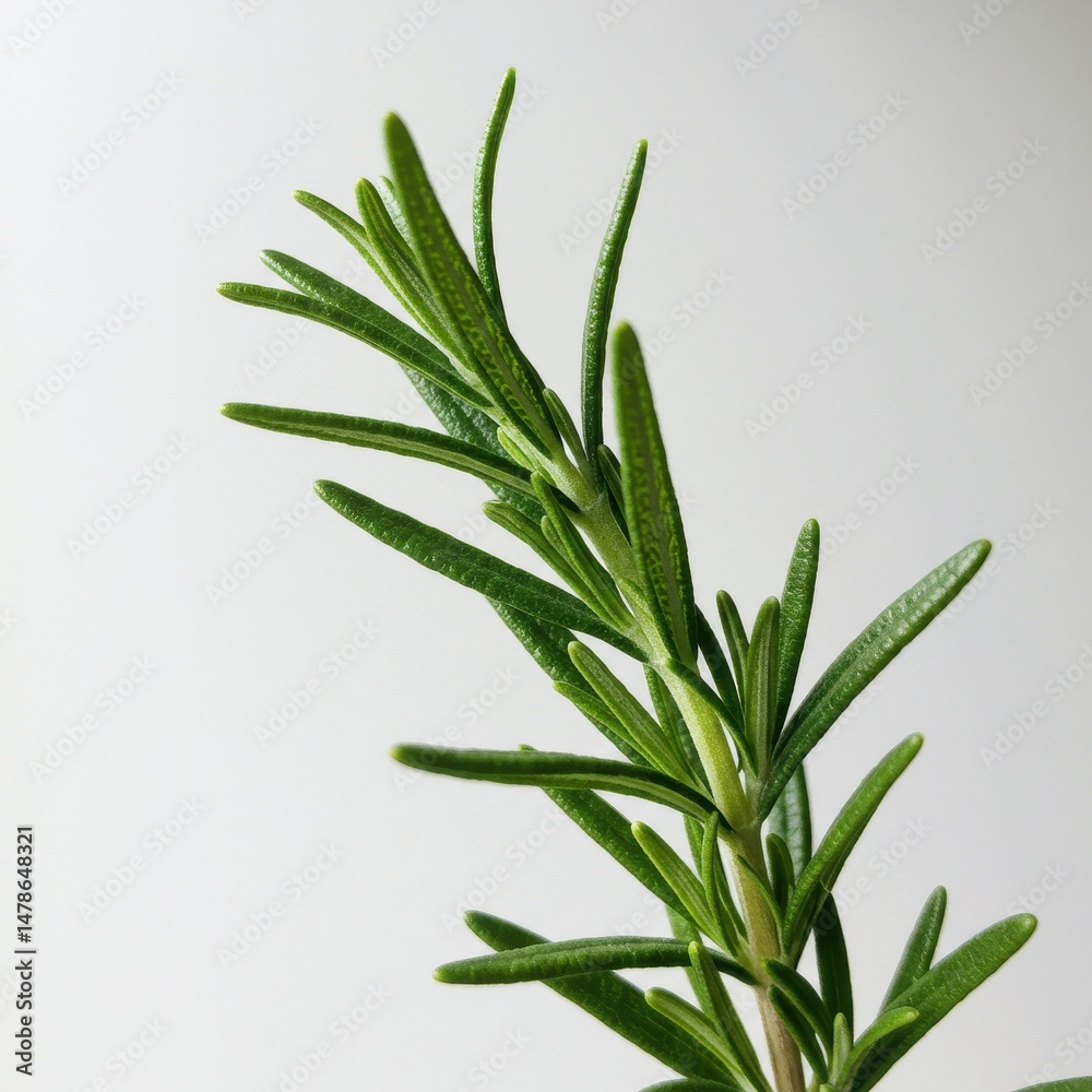 Fototapeta premium Rosemary sprig on white background