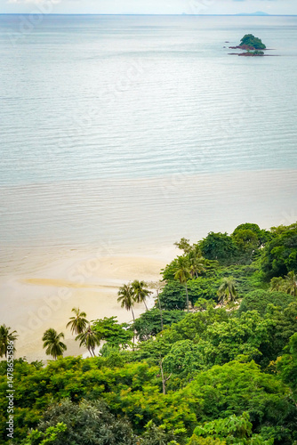 the atmosphere of the island with dramatic tone