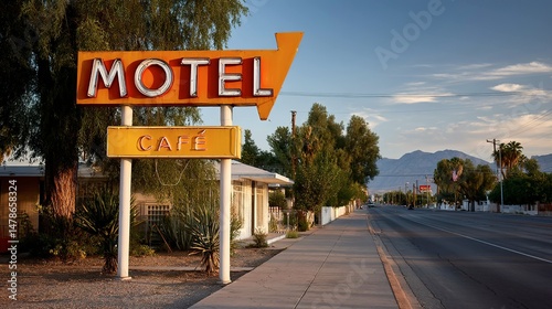 Vintage roadside motel and cafe