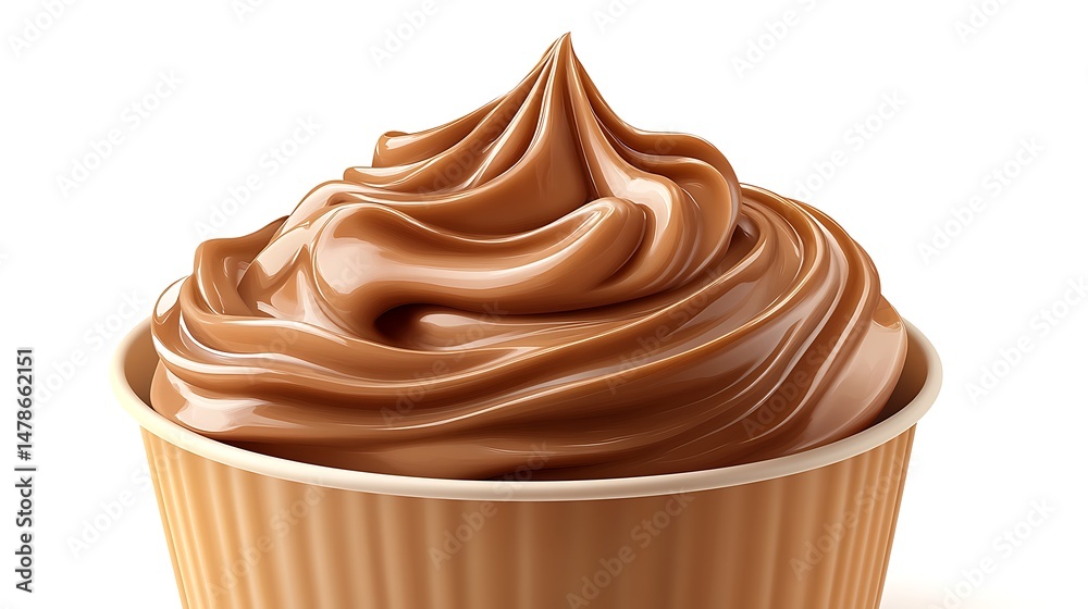 Chocolate dessert in paper cup Chocolate dessert in paper cup