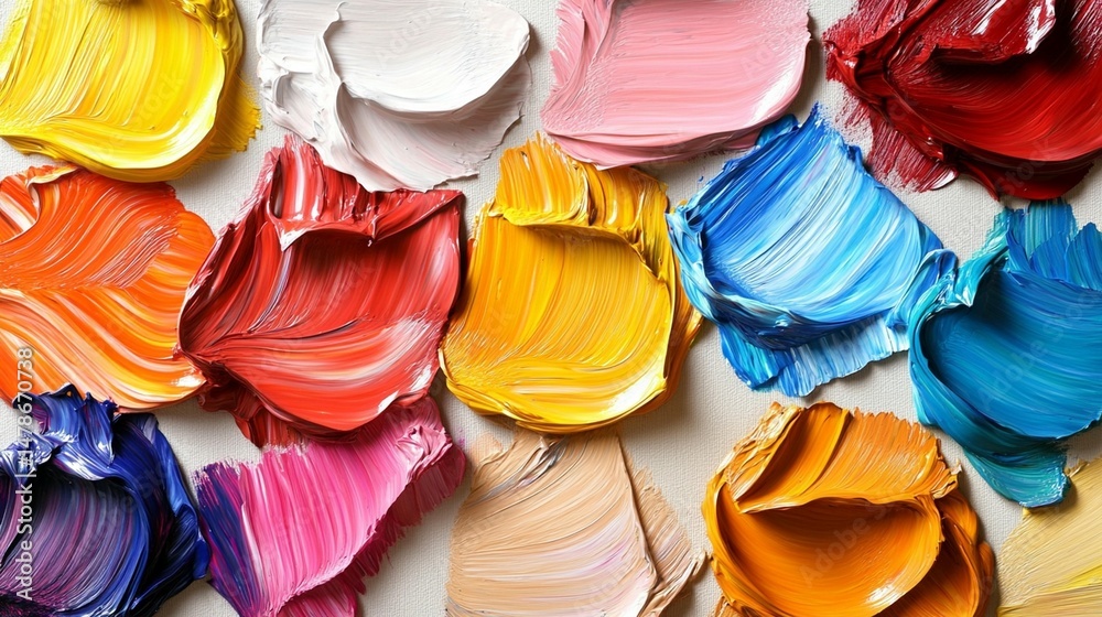 Vibrant Acrylic Paint Palette