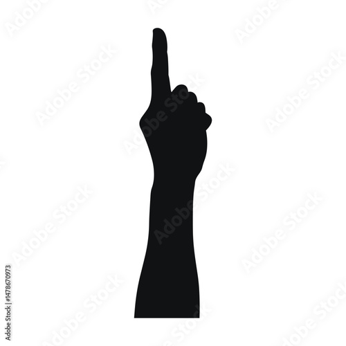Raised finger pointing upward