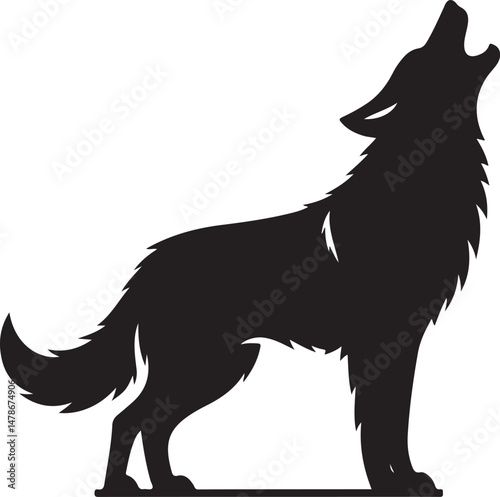 Howling Wolf Silhouette
