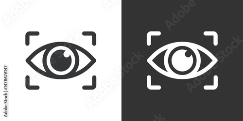 Retine security icon. Solid glyph series icon