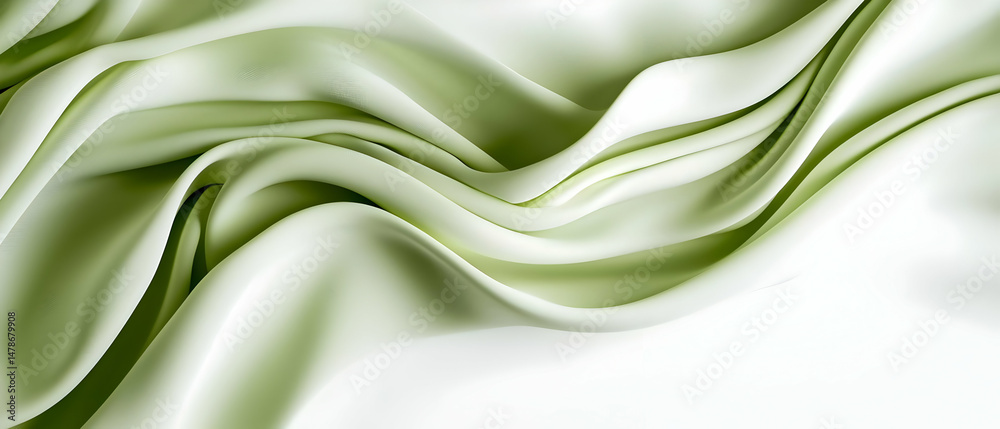 Obraz premium Pale Green Fabric Drape Texture