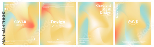 Yellow abstract background combination of wave texture. Light and dark combination. Minimalist pastel color design