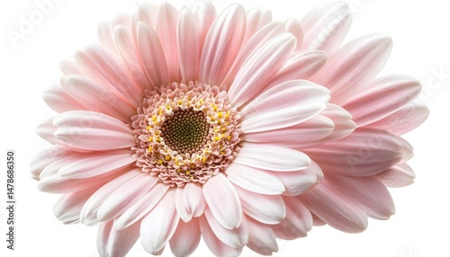 Close-up of two delicate pink gerbera daisies.