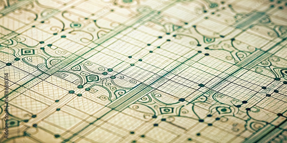 Fototapeta premium Sophisticated Medical Chart Paper Texture Background - Right Copy Space