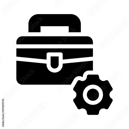 briefcase glyph icon