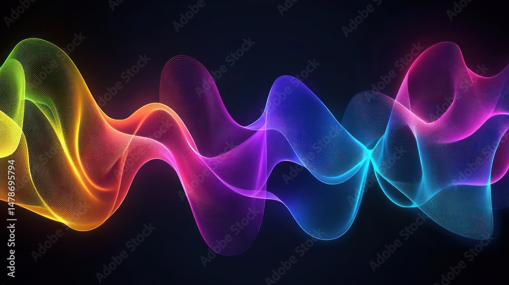 Obraz premium Abstract Colorful Wave Design (1)