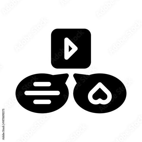 social network glyph icon