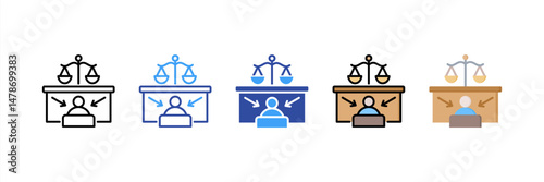 Defendant Multi Style Icon Set