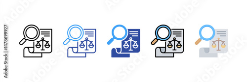 Foto Legal Case Multi Style Icon Set