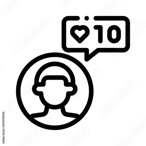 social media marketing line icon