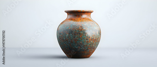 Rustic Geometric Ceramic Vase
