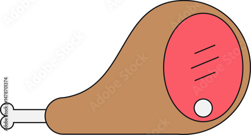 Cute Lunchtime Brush Style Icon