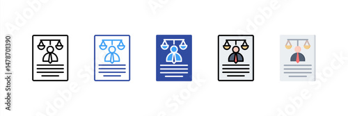 Affidavit Multi Style Icon Set