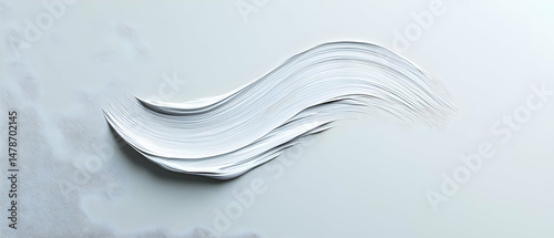 White Cream Smear on Light Background