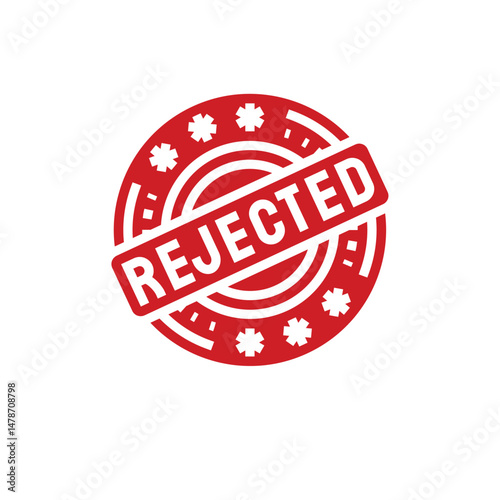 Rejected vector rubber Stamp illustration 