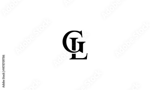 GL initial letters, monogram logo