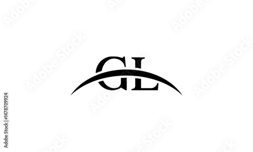 GL initial letters, monogram logo