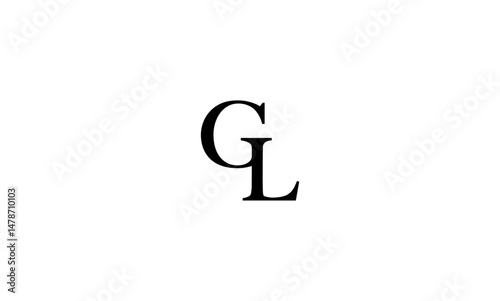 GL initial letters, monogram logo