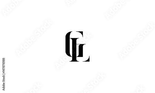GL initial letters, monogram logo