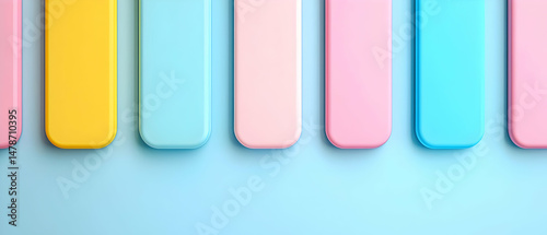 Pastel Colored Geometric Blocks