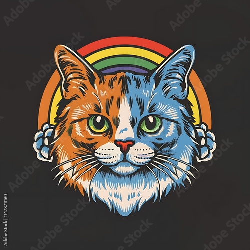 vector illustration of a cat