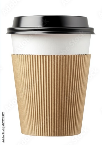 Wallpaper Mural Disposable coffee cup with protective sleeve (1) Torontodigital.ca