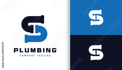 Letter S with Plumbing Logo