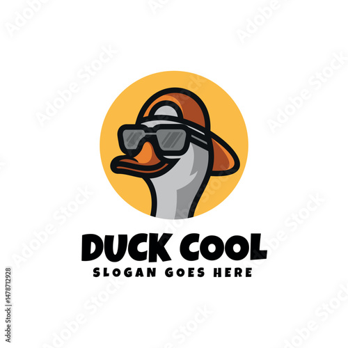 Duck Cool Mascot Logo Design