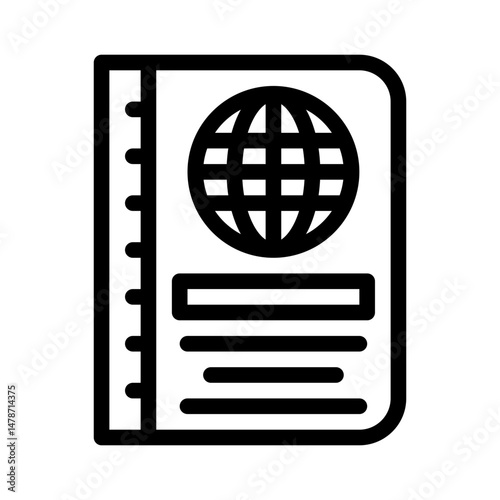passport line icon