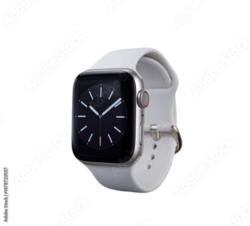 Modern Smartwatch Isolated on Transparent Background - PNG Cutout