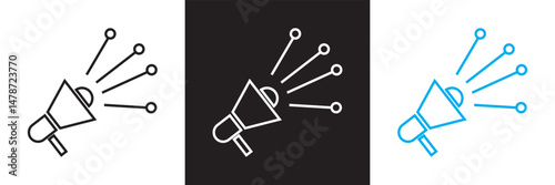 PR/ public relations icon. Vector illustration. isolated on white and black background. EPS 10