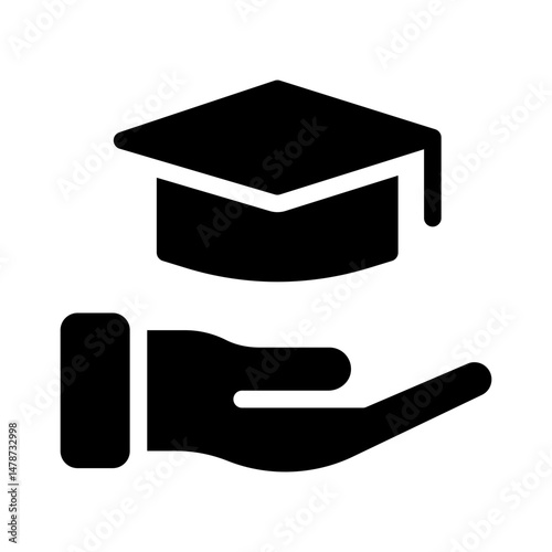 education for all glyph icon