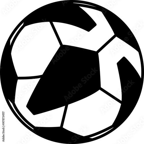 Soccer Ball Flat Illustration
