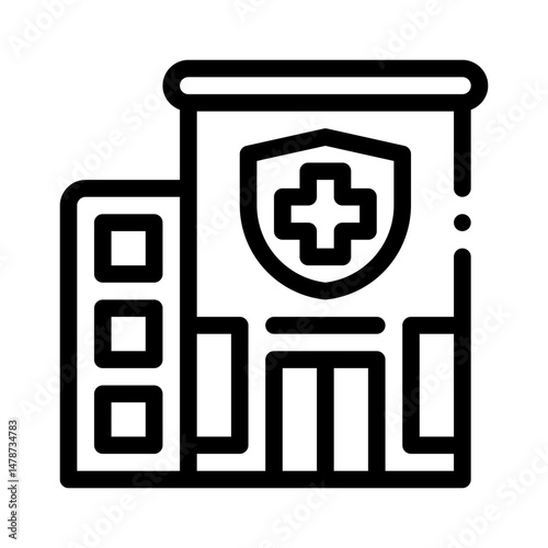 hospital line icon